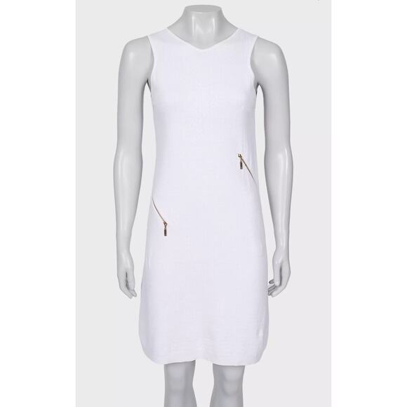 CHANEL Dresses & Skirts - Chanel White Cotton Blend Dress Sz.36